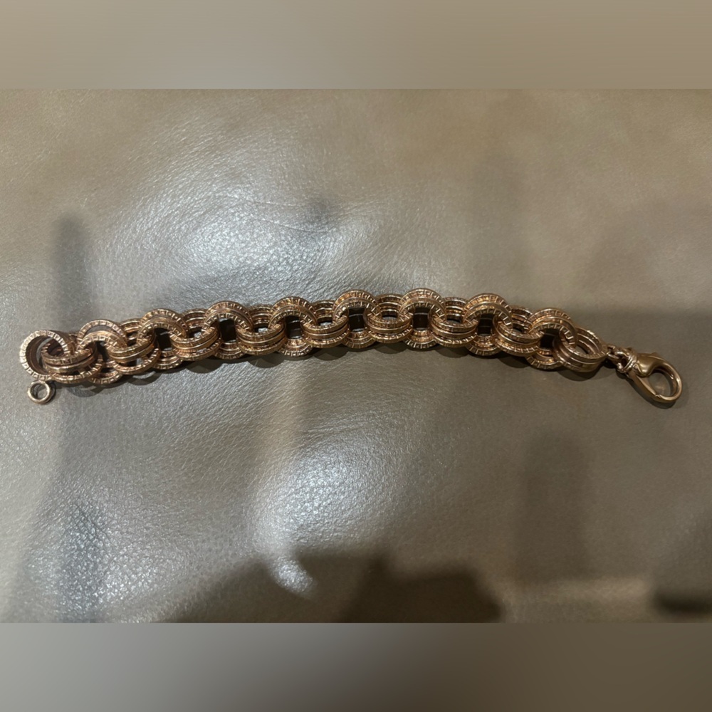 Chunky vintage bronze milor Italian chain bracelet